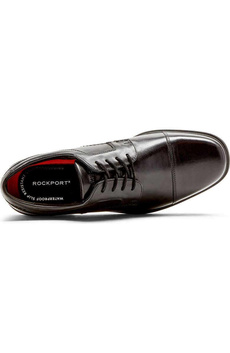 Rockport Robinsyn Waterproof Cap Toe Derby, Alternate, color, Black