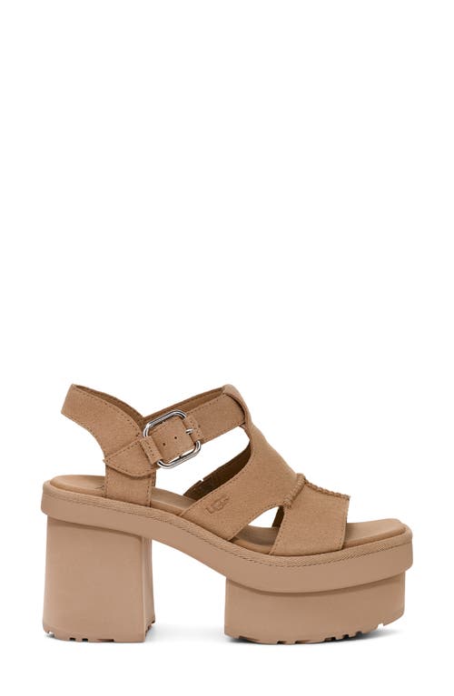 Ugg(r) New Heights Platform Sandal In Mustard Seed