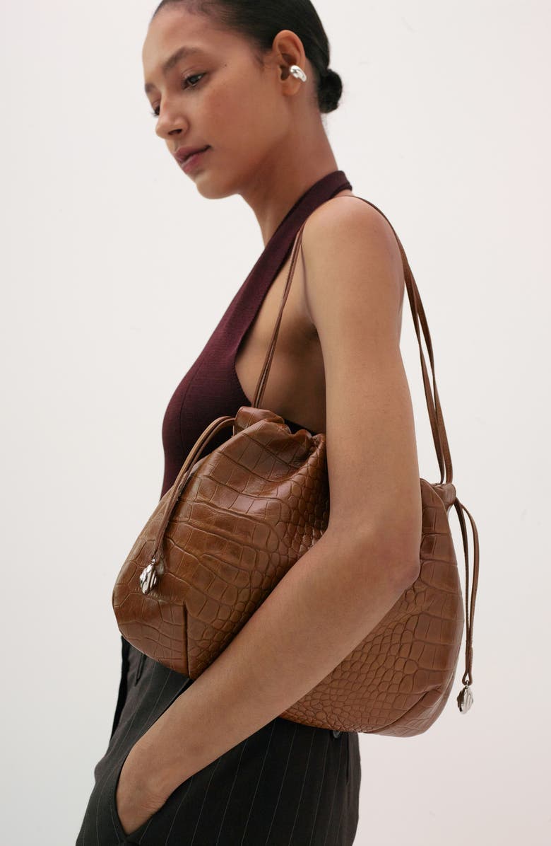 LIFFNER Charm Pouch Embossed Leather Shoulder Bag, Alternate, color,