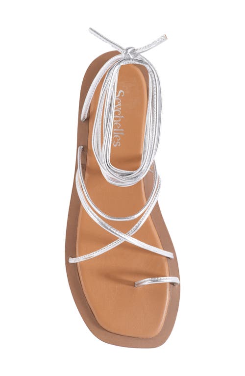 Seychelles Lilac Ankle Wrap Sandal In Silver