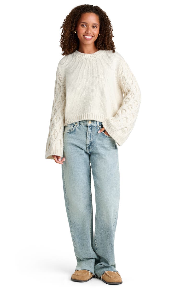 Splendid Ember Crewneck Sweater, Alternate, color, Pale Oak