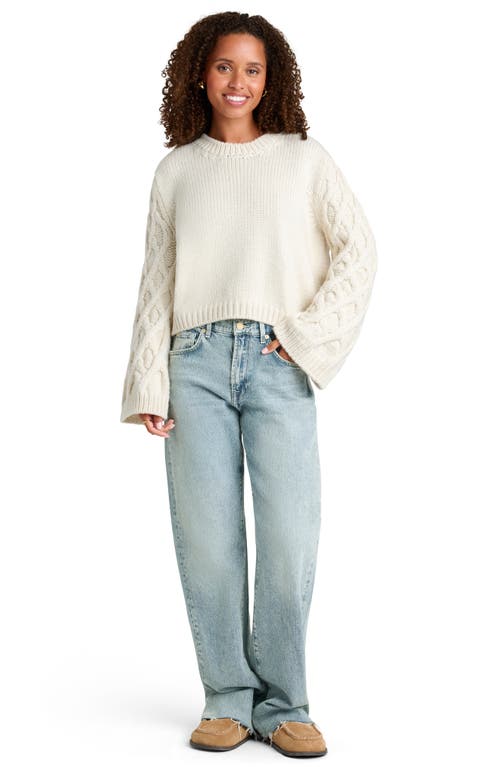 Splendid Ember Crewneck Cashmere Sweater In Pale Oak