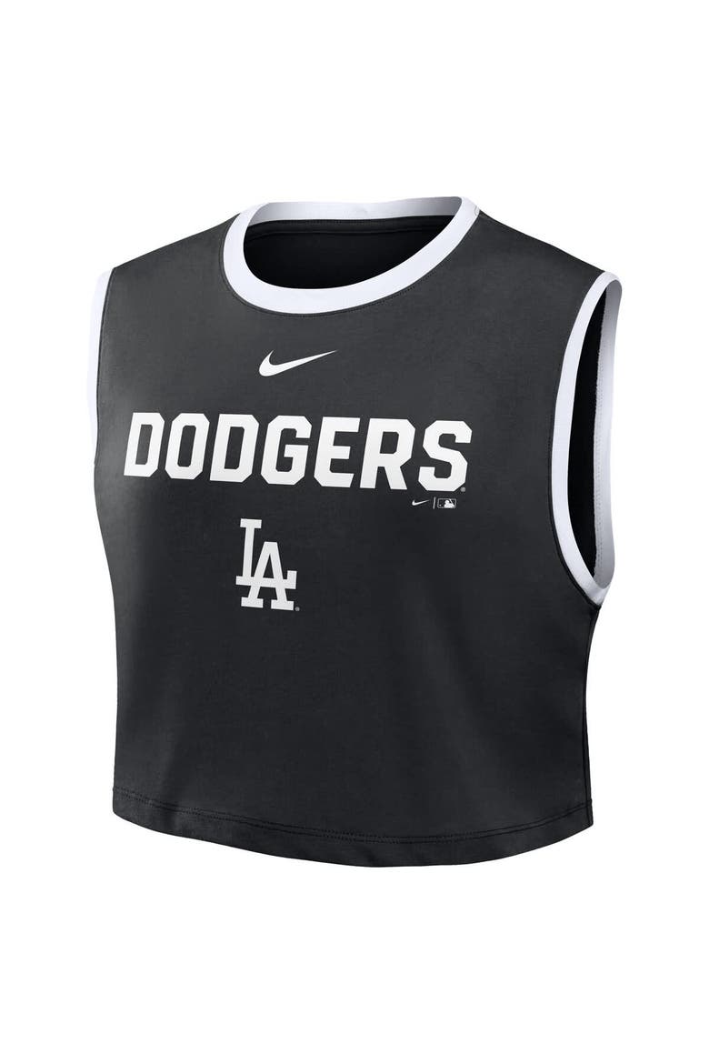 Women's Nike Black Los Angeles Dodgers Primetime Loose Dri-FIT Cropped Tank Top, Alternate, color, Black