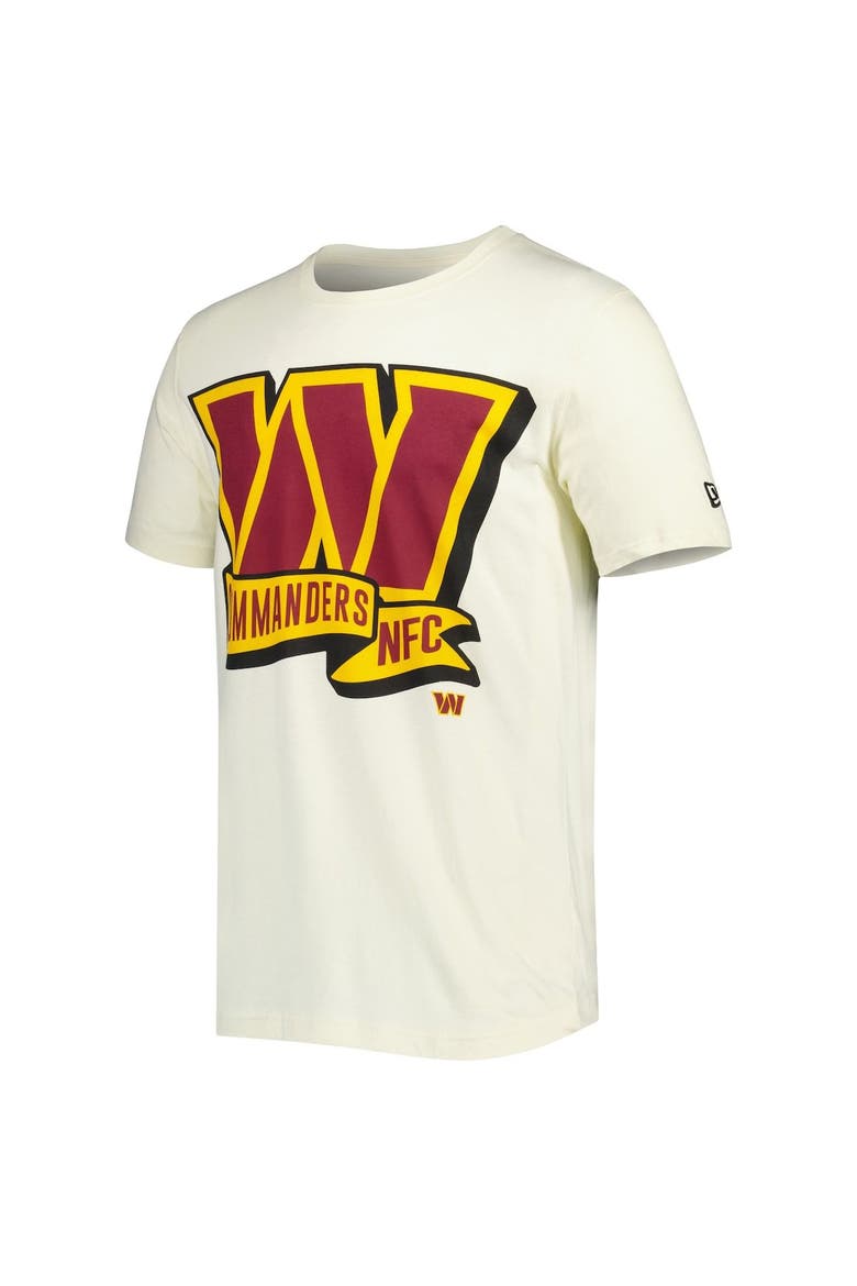 Men's New Era Cream Washington Commanders Sideline Chrome T-Shirt, Alternate, color, Cream
