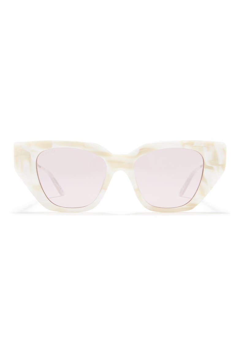 55mm Cat Eye Sunglasses, Main, color, IVORY