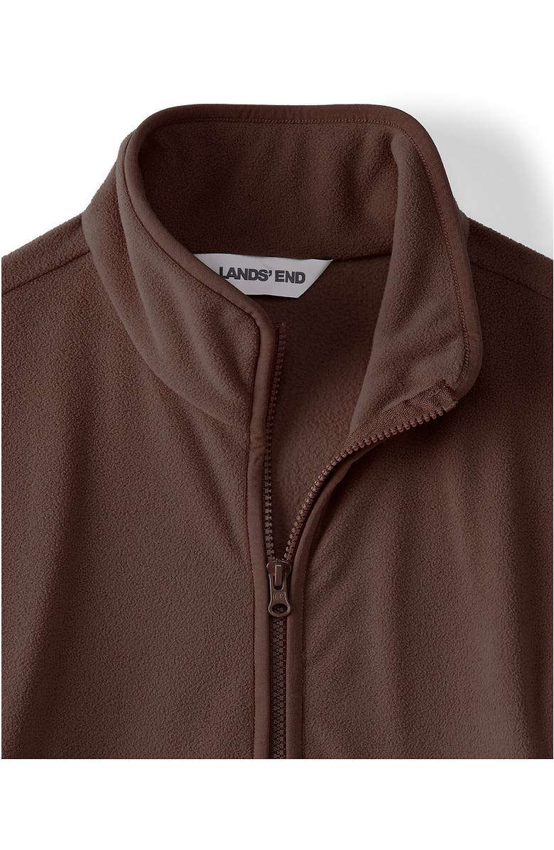 Lands' End Anyweather RainDefense Fleece Quarter Zip Pullover, Alternate, color, Dark Walnut Brown