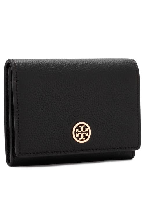Shop Tory Burch Robinson Small Pebbled Leather Wallet