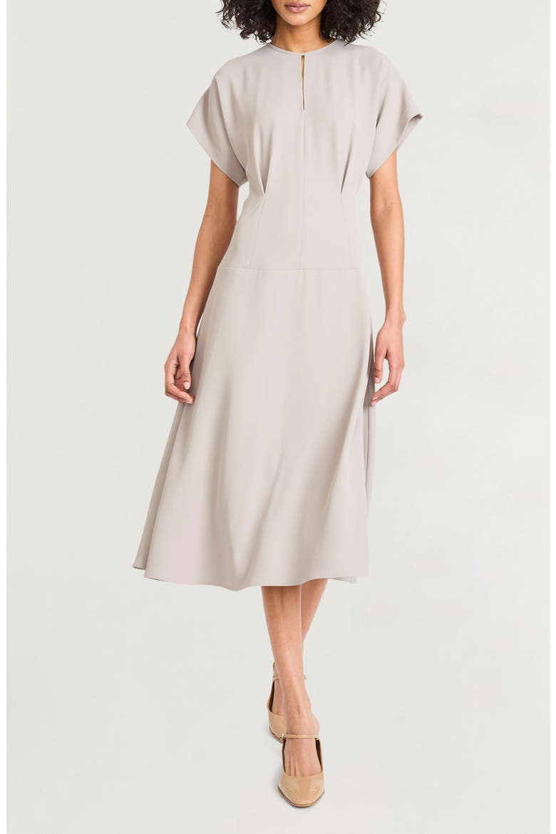 Fit & Flare Midi Dress, Main, color, MOURNING DOVE
