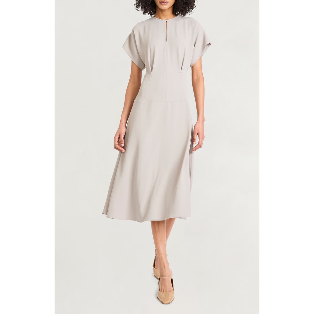 Luxely Fit & Flare Midi Dress in Mourning Dove  product