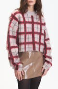 DELUC Jacob Plaid Jacquard Mock Neck Sweater