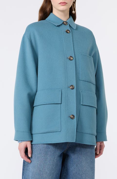 Folk Virgin Wool Blend Short Coat
