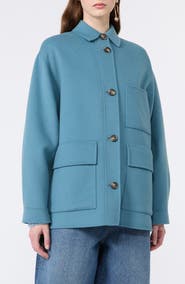 Weekend Max Mara Folk Virgin Wool Blend Short Coat