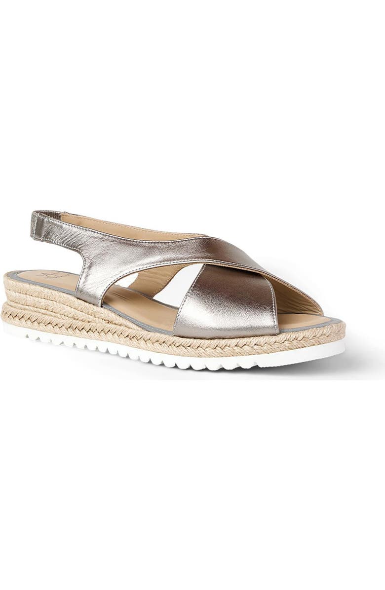 Aquatalia Adelina Weatherproof Slingback Espadrille Platform Wedge Sandal, Main, color,
