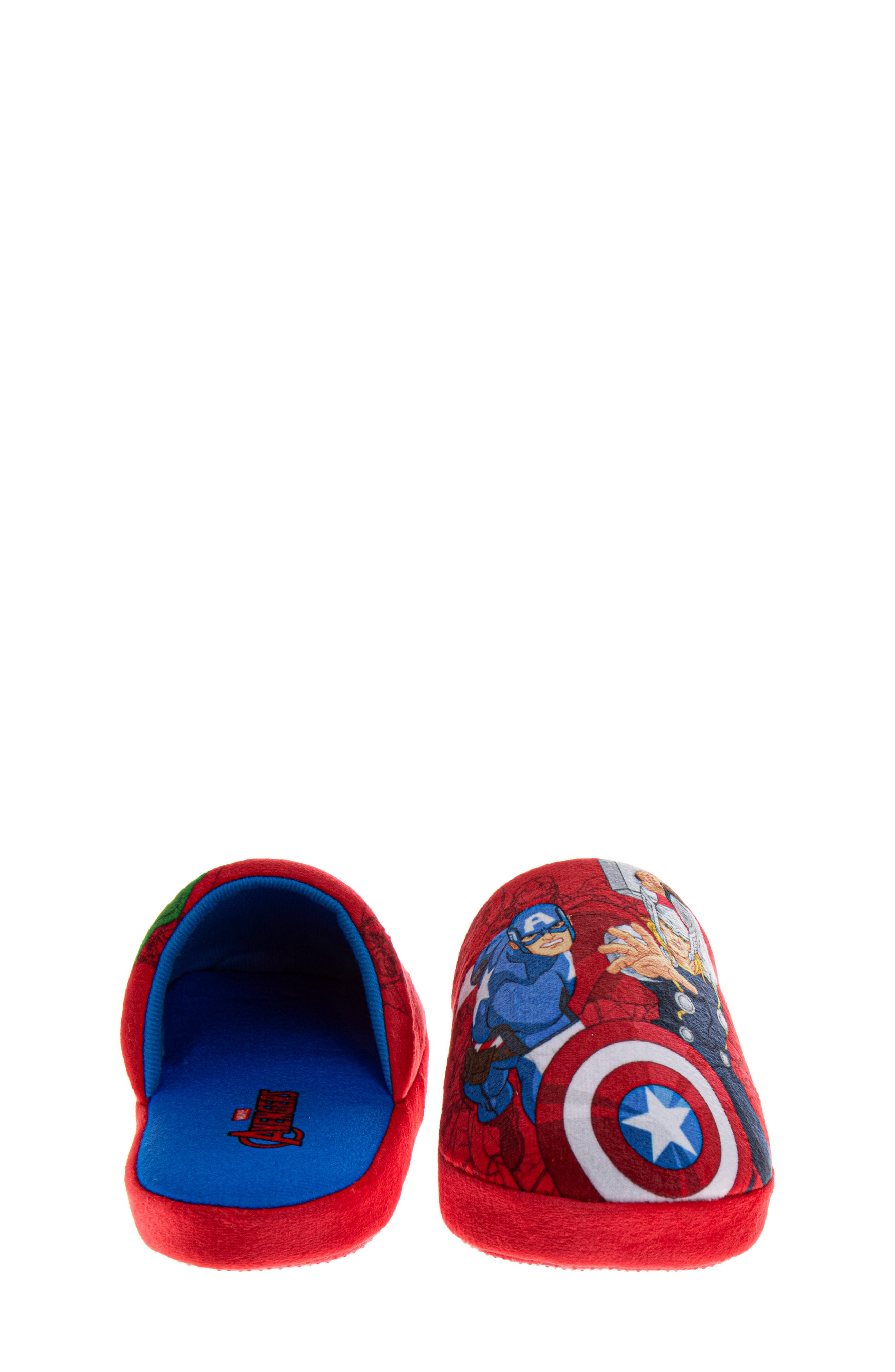 x Marvel Kids' Avengers Slipper, Alternate, color, RED/BLUE