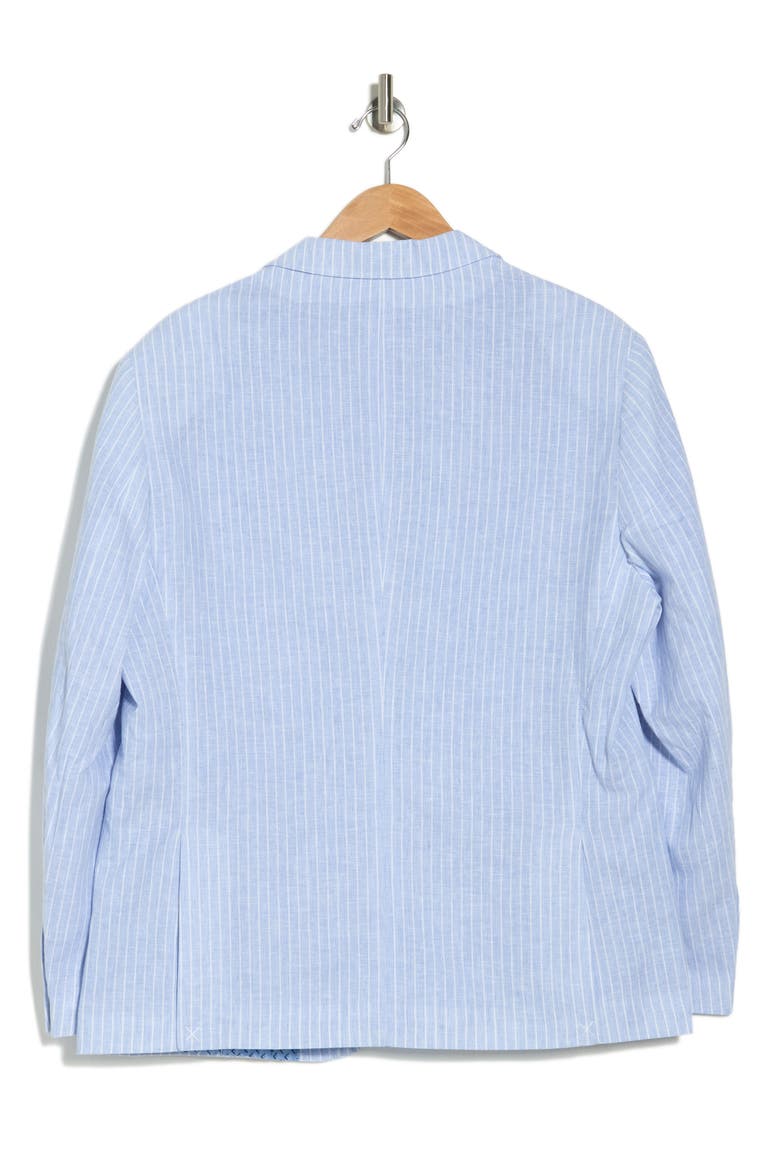 Linen Cotton Striped Sportcoat, Alternate, color, CHAMBRAY