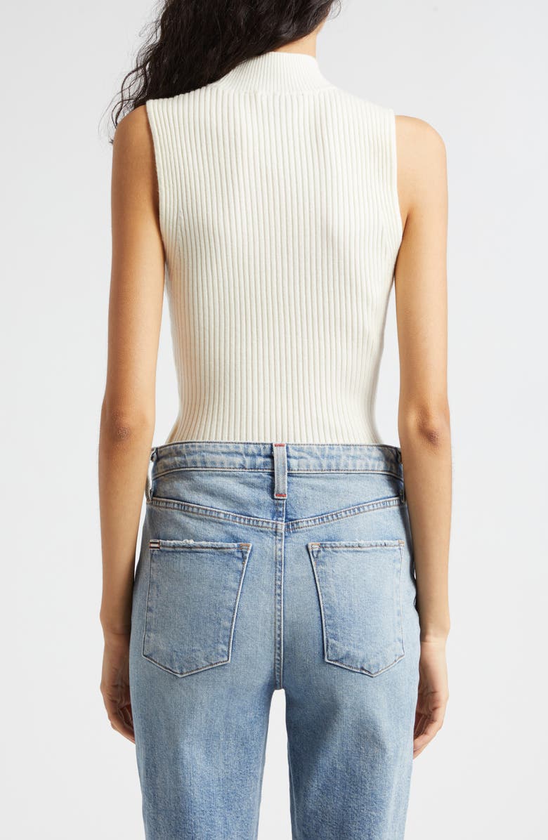 PAIGE Fidelia Mock Neck Sweater Tank, Alternate, color, Ivory