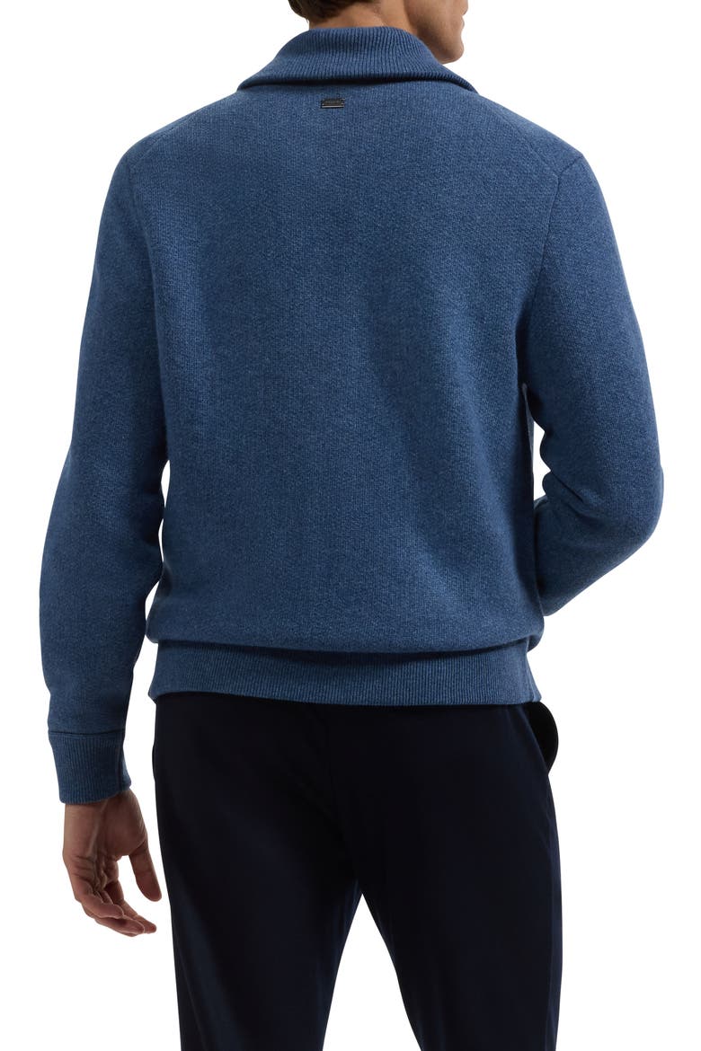 Wool Blend Full Zip Sweater Jacket, Alternate, color, MARINE BLUE