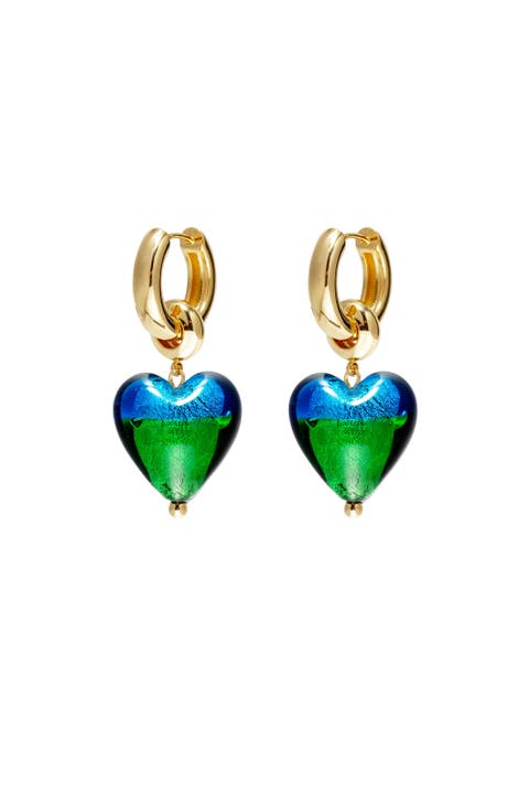 Esmée Glaze Heart Dangle Earrings