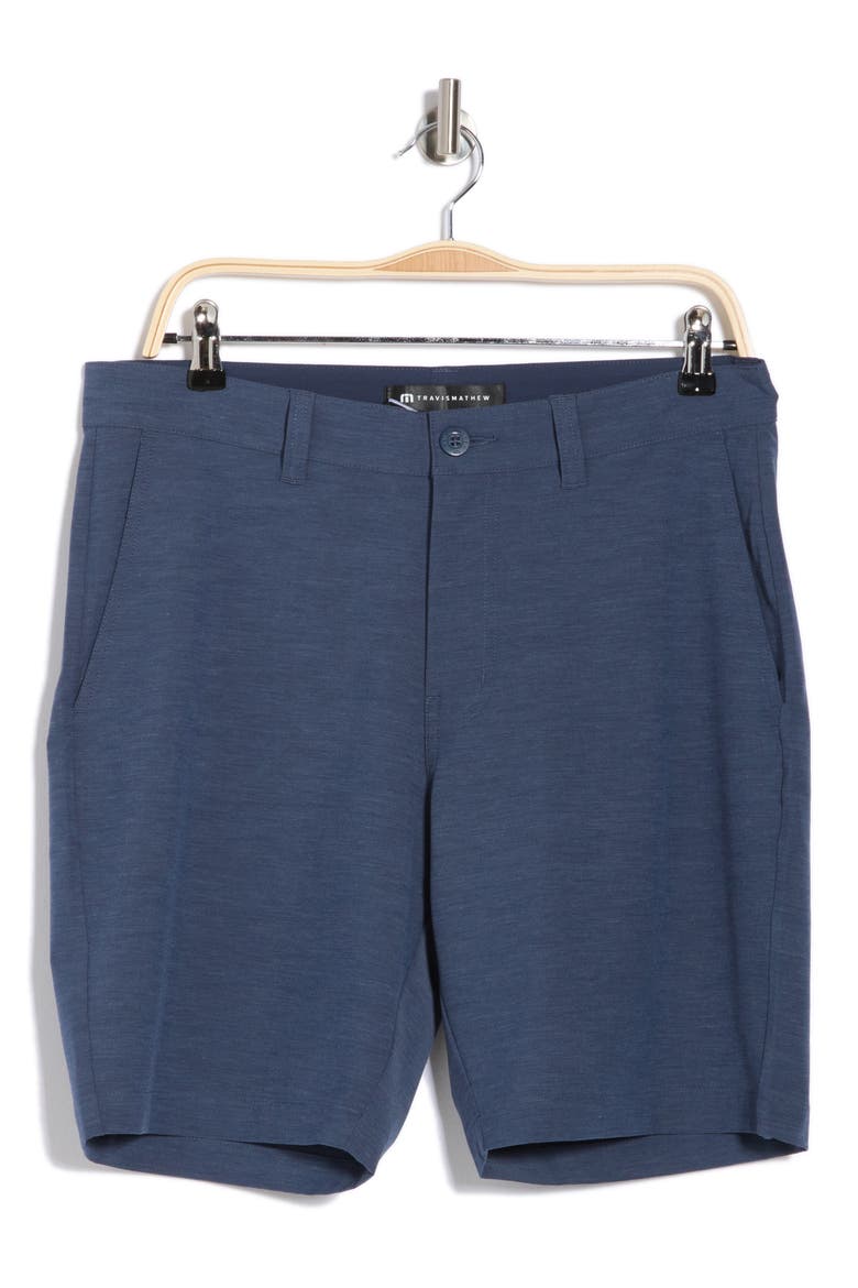 Tech Stretch Chino Shorts, Alternate, color, HEATHER TOTAL ECLIPS