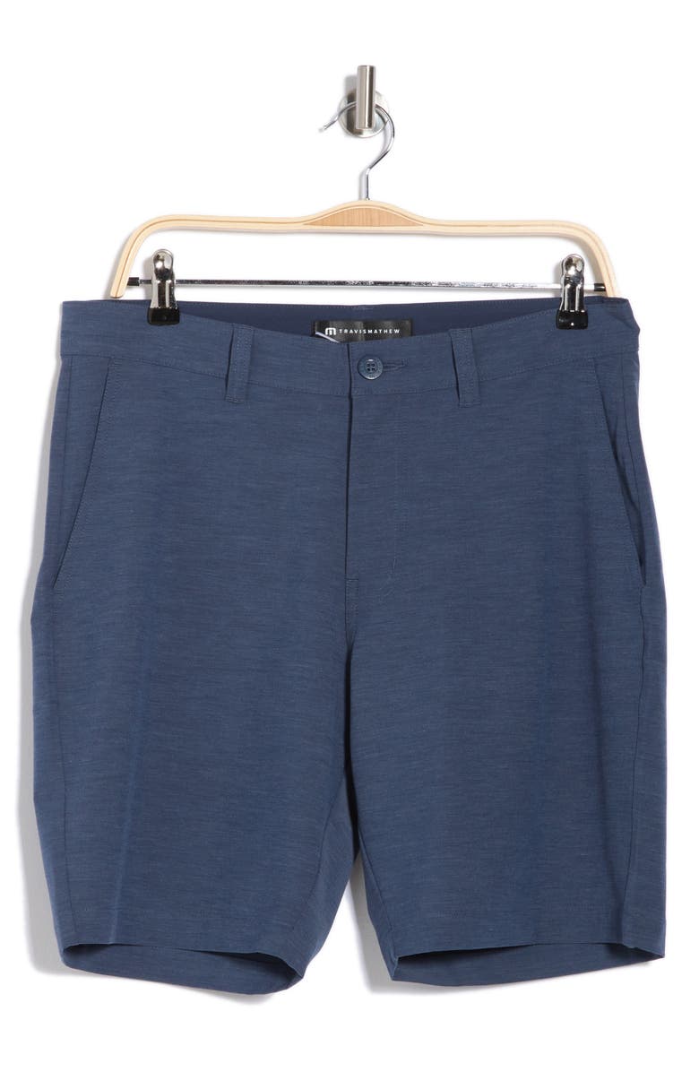 TravisMathew Tech Stretch Chino Shorts, Alternate, color, Heather Total Eclips