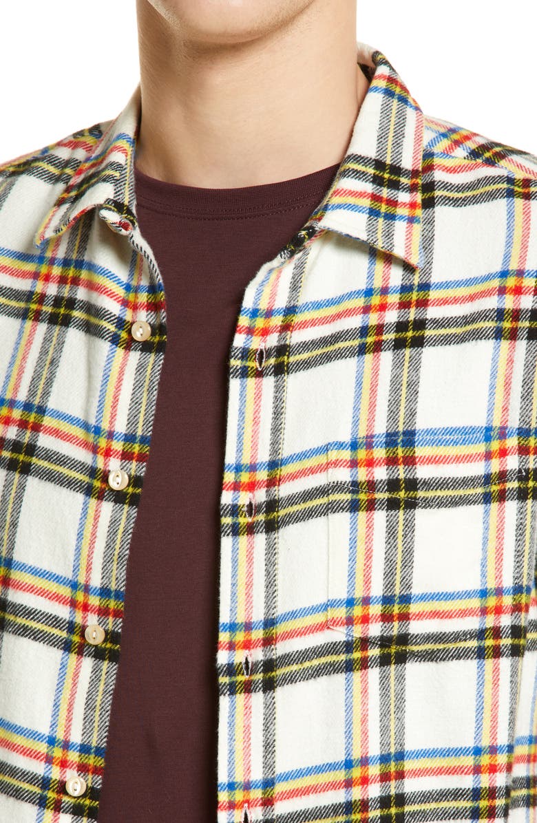 Alex Mill Regular Fit Plaid Flannel Button-Up Shirt, Alternate, color, 