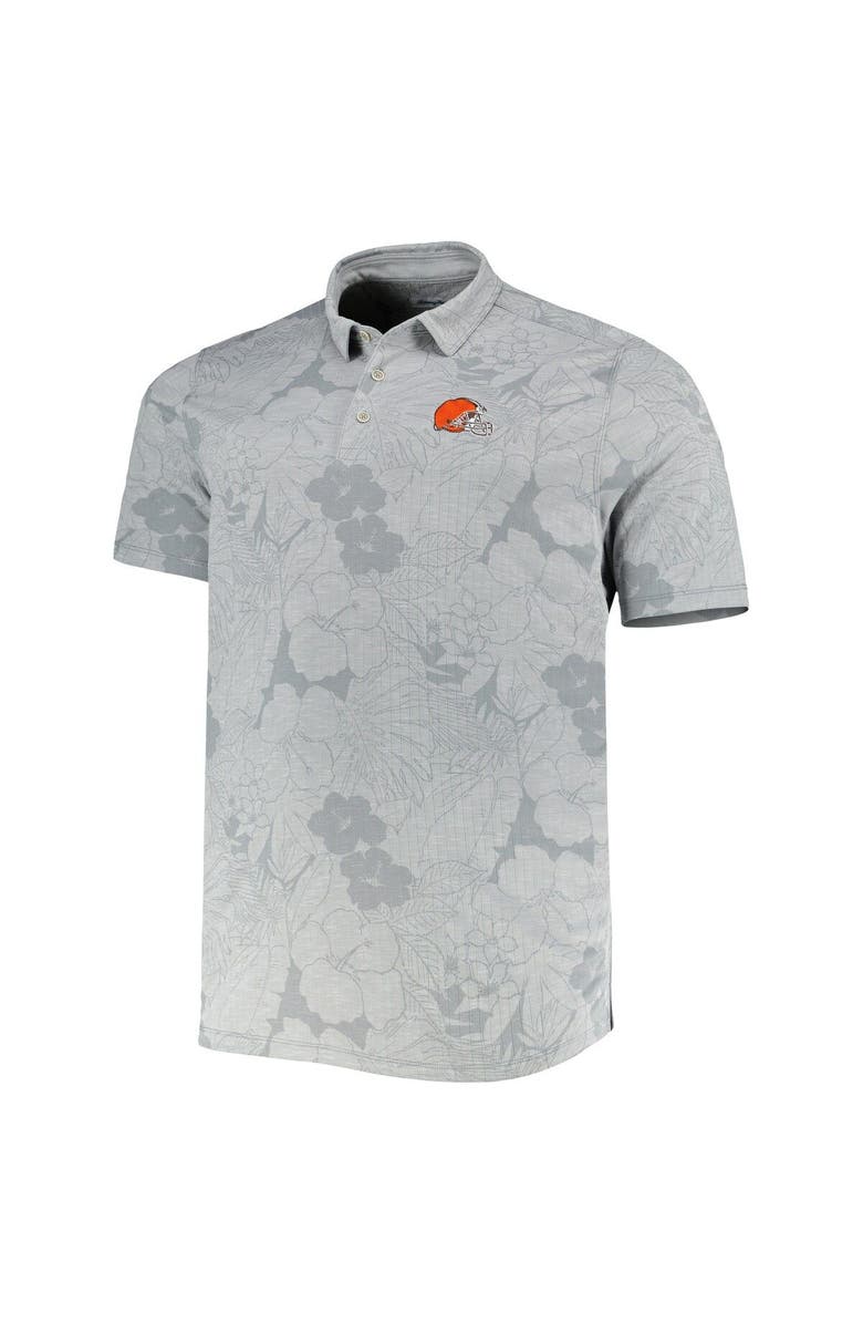 Tommy Bahama Men's Tommy Bahama Gray Cleveland Browns Big & Tall Miramar Blooms Polo, Alternate, color, Gray