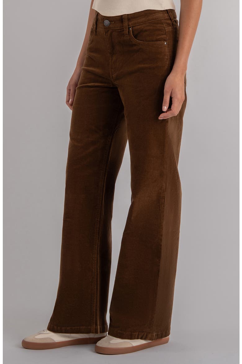 Jean Mid Rise Wide Corduroy Pants, Alternate, color, BROWNIE