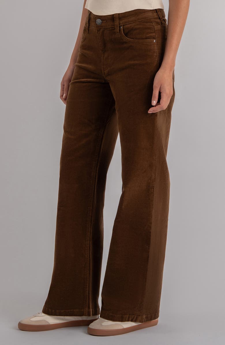 KUT from the Kloth Jean Mid Rise Wide Corduroy Pants, Alternate, color, Whiskey