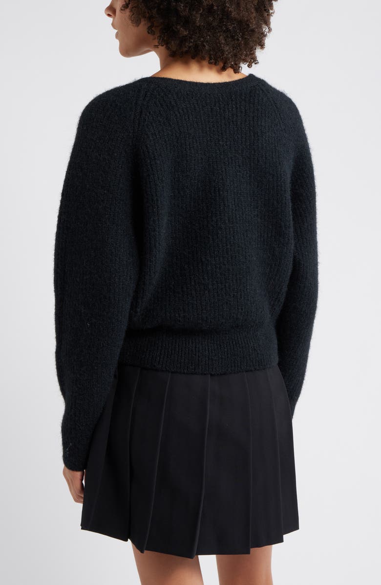 Open Edit Twist Reversible Sweater, Alternate, color, Black