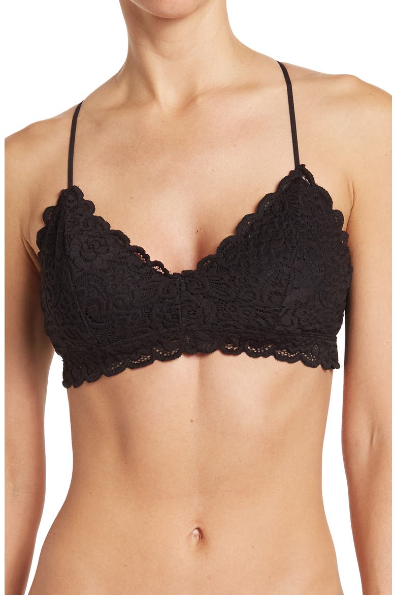Strappy Bralette, Main, color, BLACK