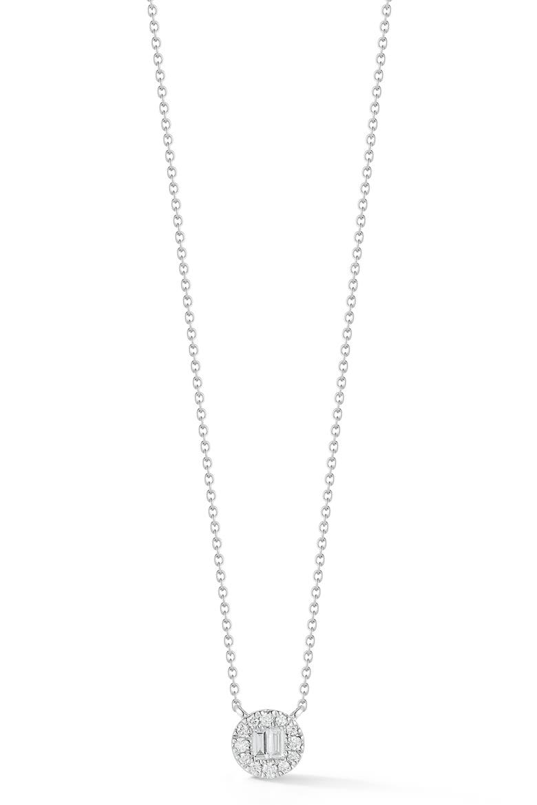 Diamond Pendant Necklace, Main, color, WHITE GOLD