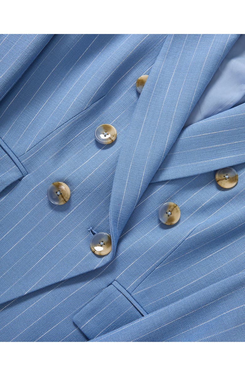 Veronica Beard Miller Pinstripe Dickey Jacket, Alternate, color, Blue Jay Dove