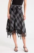 Ellen Tracy Lace Hem Midi Skirt