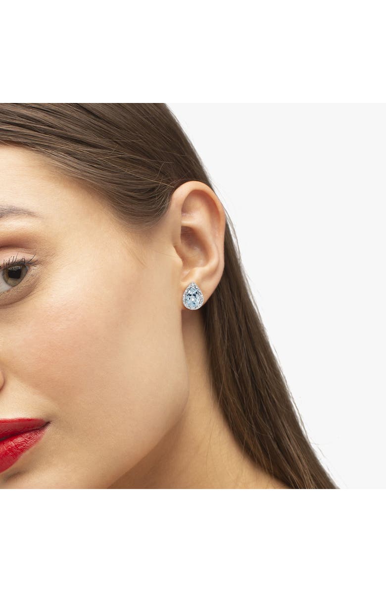 ALLUREZ Pear Stud Earrings 14k, Alternate, color, 1.22Ct,Aquamarine,White Gold