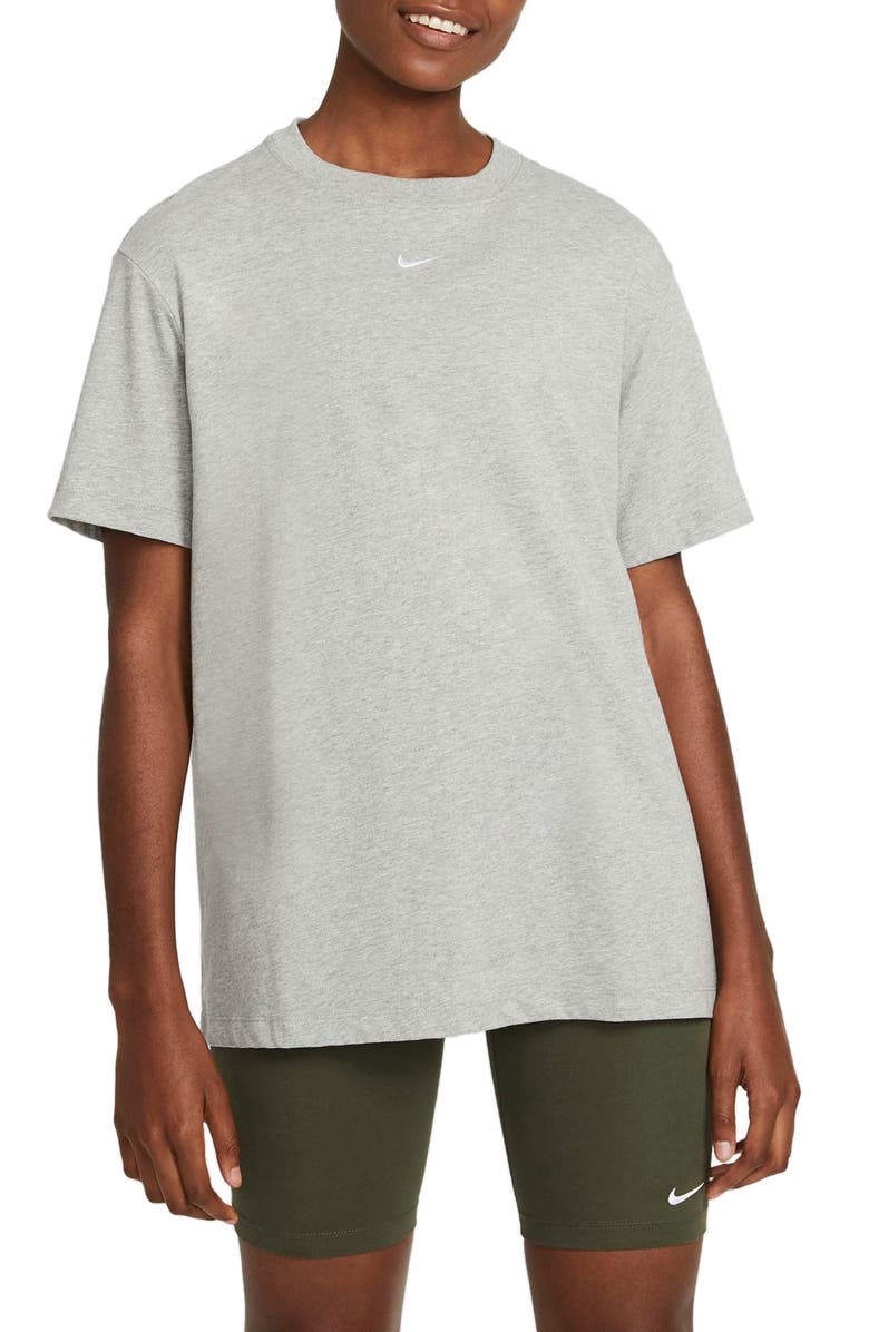 Nike Essential Embroidered Swoosh Cotton T-Shirt, Main, color, 