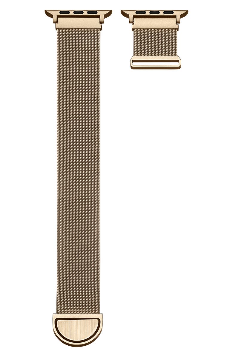 The Posh Tech Infinity Stainless Steel Apple Watch<sup>®</sup> Watchband, Main, color, New Gold