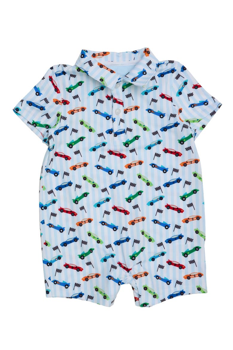 Performance Polo Romper, Main, color, Tiny Let's Roll