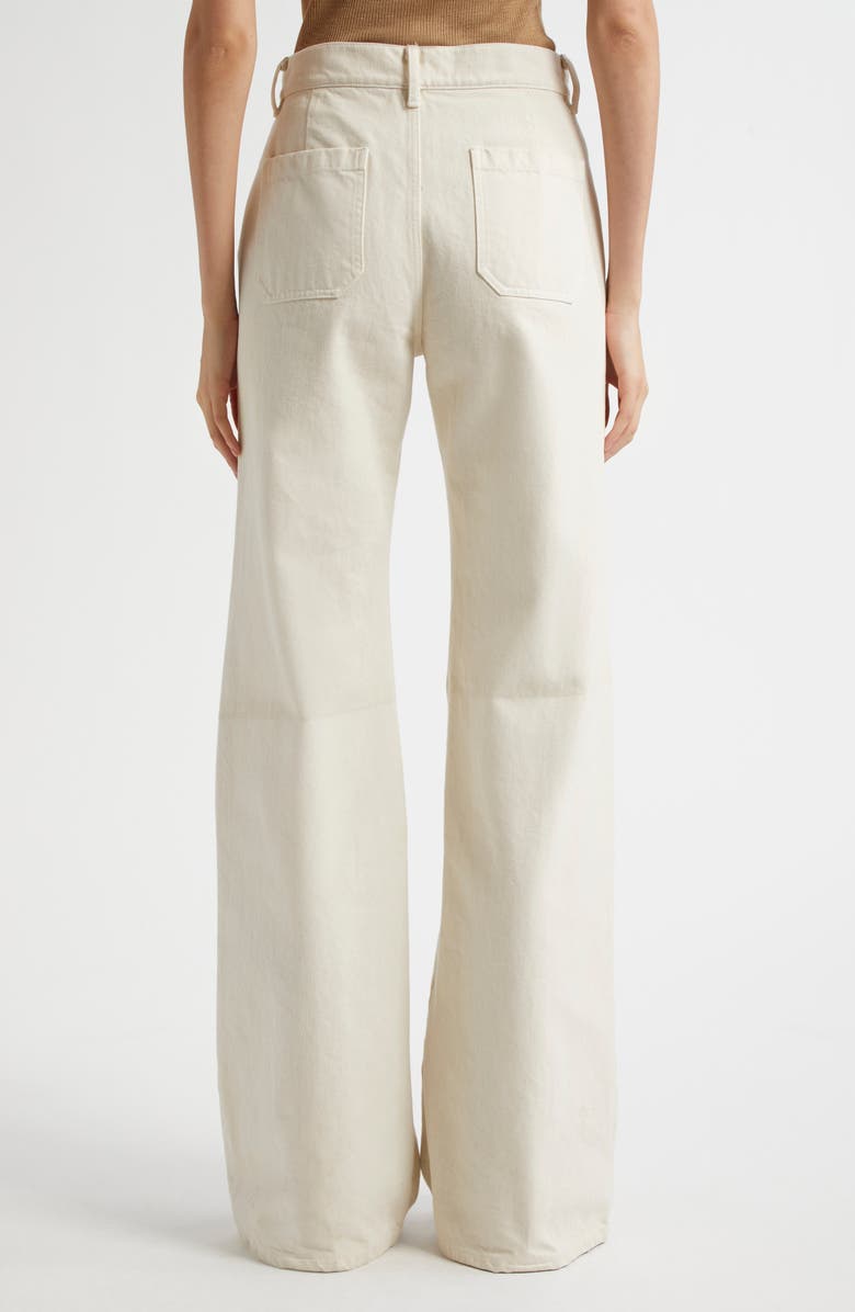 Nili Lotan Florence Patch Pocket Flare Jeans, Alternate, color, Stone