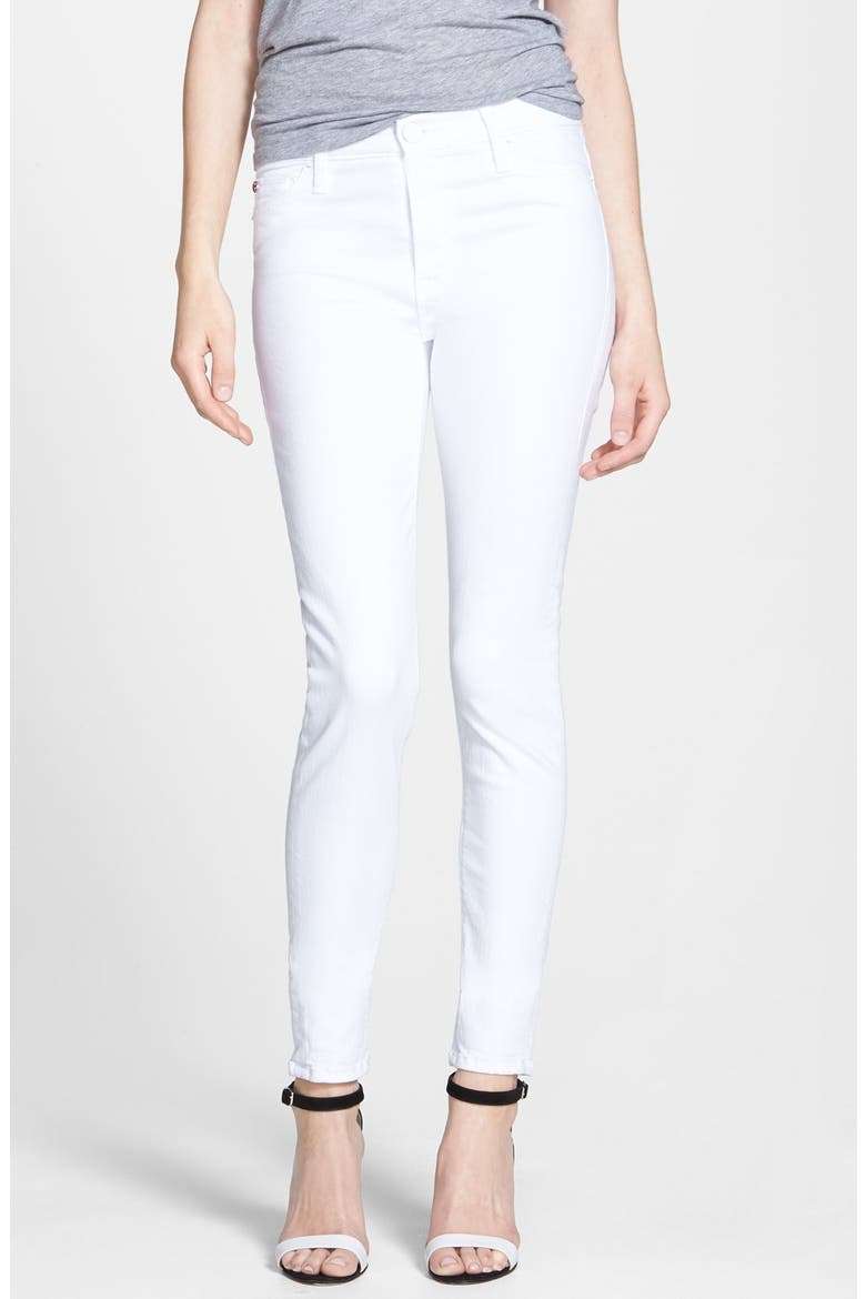 'Nico' Skinny Stretch Jeans, Main, color, WHITE