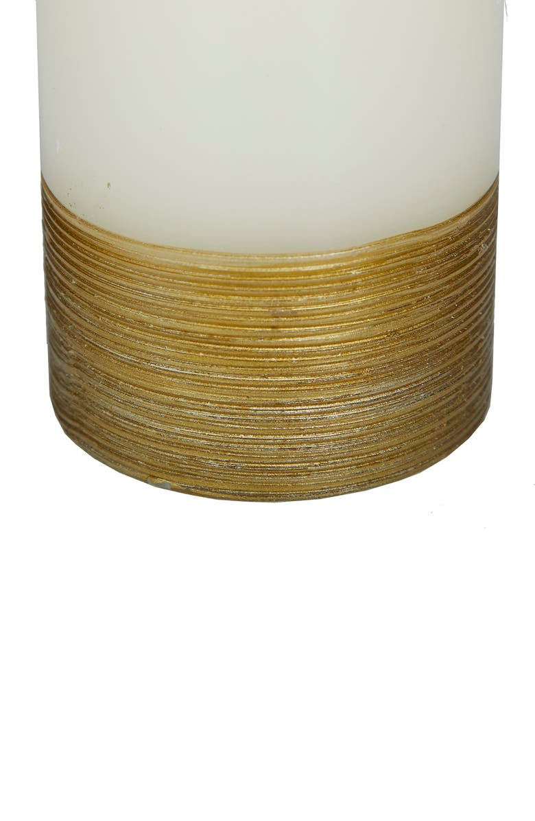 SONOMA SAGE HOME Gold Wax Gold Base Flameless Candle with Remote Control, Alternate, color, 