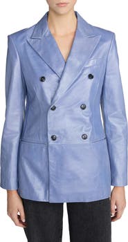 FRAME Boulevard Leather Blazer