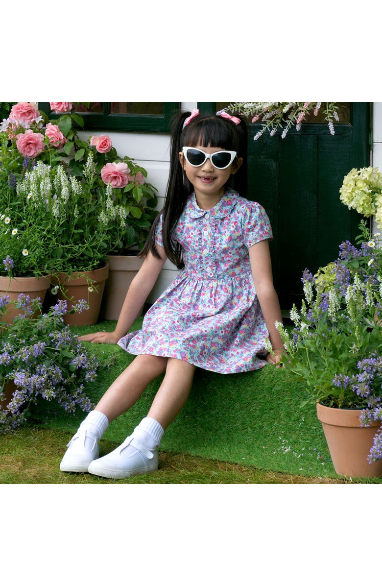 Rachel Riley Candy Floral Half Button-Front Dress, Alternate, color, 