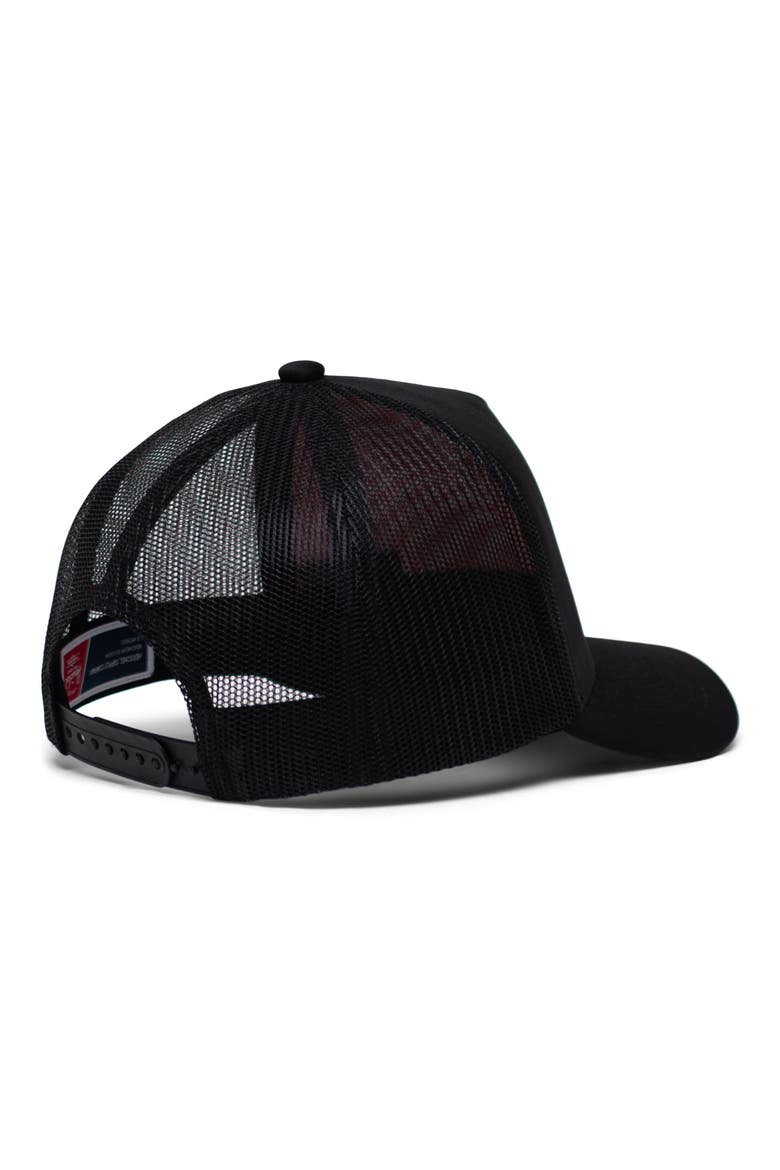 Whaler Mesh Trucker Hat, Alternate, color, BLACK