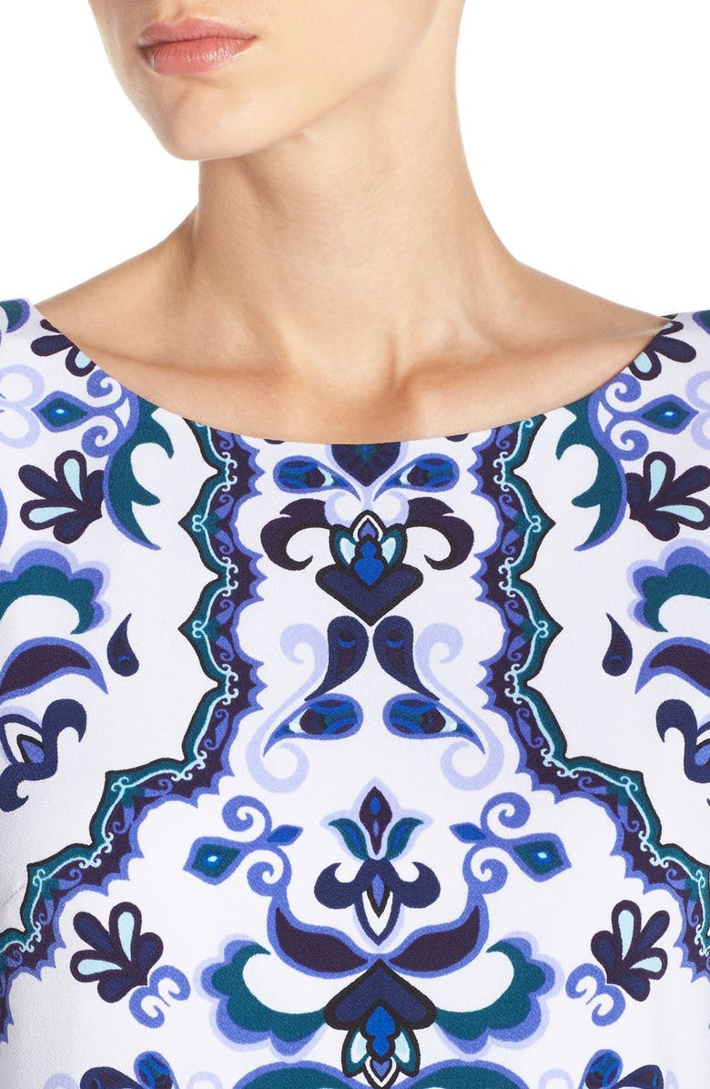 Vince Camuto Print Crepe Shift Dress, Alternate, color,