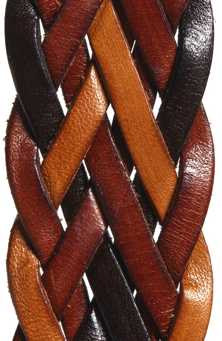 Noah Braided Leather Belt, Alternate, color,