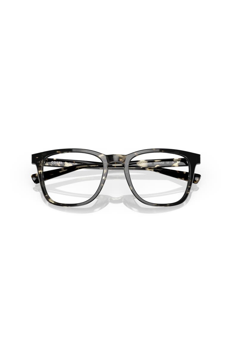 Costa 53mm Rectangle optical glasses, Alternate, color, Black