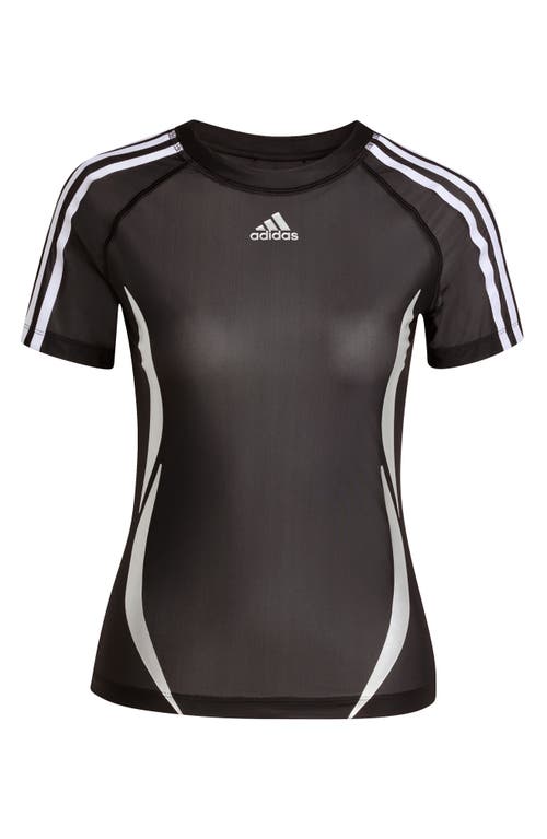 Adidas Originals Adidas Adilenium Season 4 Teamgeist Tight Sheer T-shirt In Black