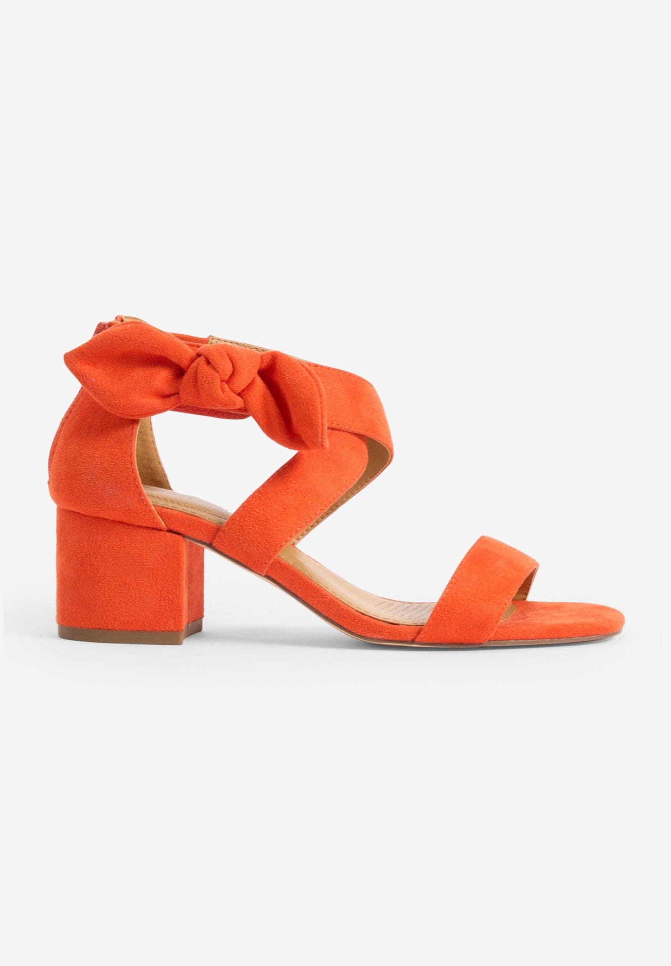 The Aralyn Sandal, Alternate, color, RED ORANGE