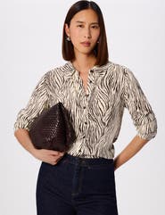 Whistles Zebra Button Through Shirt