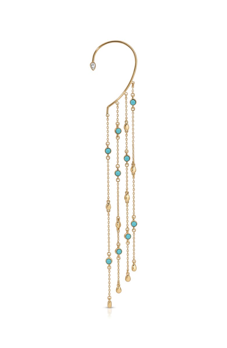 Ettika Linear Chain Statement Ear Cuff, Main, color, 